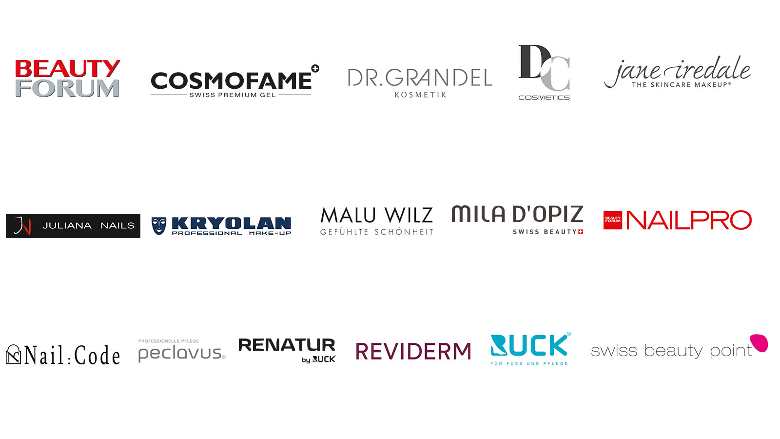 Premium-Partner und Sponsoren der Beauty Forum Swiss 2019
